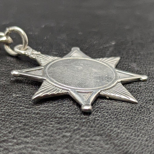 Around 1900 British Antique Pure Silver (925 Silver) Albert Chain 55g Medal Fob